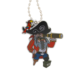 "No Good Ned" Pirate Cache Buddy Travel Tag